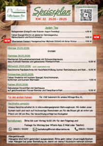 Speiseplan KW 22